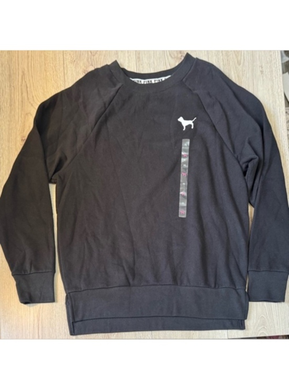 Victoria’s Secret pink black white crewneck sweatshirt crew sweater